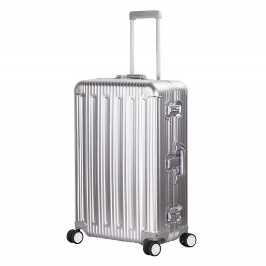 Travelking All Aluminum Luggage Case Carry On Hard Shell Spinner Suitcase