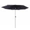 11' Outdoor Patio Umbrella with Solar LED Lights and Aluminum Pole for Outside Table Deck Balcony or