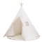 Small Boy Portable Kids Cotton Canvas Teepee Indina Play Tent Playhouse, Class White One Window Styl