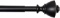 AmazonBasics 1-Inch Wall Curtain Rod with Urn Finials, 36 to 72 Inch, Black
