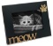 Isaac Jacobs Black Wood Sentiments Cat “Meow” Picture Frame, 4x6 inch, Photo Gift for Pet Cat, Kitte