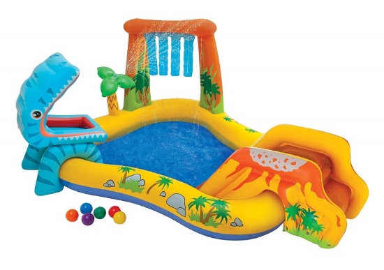 Intex Dinosaur Inflatable Play Center, 98in X 75in X 43in, for Ages 2+