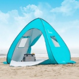 WolfWise UPF 50+ Easy Pop Up Beach Tent Sun Shelter Quick Instant Automatic Portable Sport Umbrella