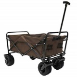 Victoria Young Collapsible Trolley Outdoor Camping Wagon All-Terrain Wheels ~ COFFEE