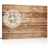 Canvas Prints Wall Art Paintings for Bathroom Kitchen Bedroom-Dandelion Seeds on Rustic Wooden Backg