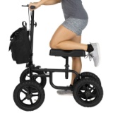 Vive Knee Walker - Steerable Scooter For Broken Leg, Foot, Ankle Injuries - Kneeling Quad Roller Car