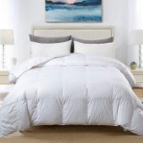 COSYBAY Quilted 95% FEATHER 5% DOWN Comforter White Goose Duck Down and Feather Filling – OVERSIZED