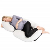 60-Inch Full Body Pregnancy Pillow - C-Shaped Maternity and Nursing Support Cushion with Washable Co