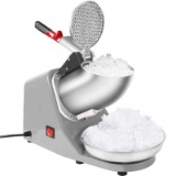 Electric Ice Shaver Snow Cone Maker Machine Silver 143lbs/hr for Home and Commercial Use TESTED GOOD