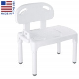 Carex Universal Tub Transfer Bench - Shower Bench and Bath Seat - Chair Converts to Right or Left Ha