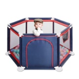 GrowthPic Baby Playpen, Playard for Baby - Safety Play Pen for Infant and Baby, with Sturdy Bases, A