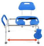 Hydroglyde Premium Sliding Bath Transfer Bench Shower Chair PBE1001