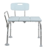 Medline Tub Transfer Bench With Microban Antimicrobial Protection, for Use as A Shower Bench or Bath