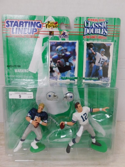 STARTING LINEUP CLASSIC DOUBLES TROY AIKMAN & ROGER STAUBACH