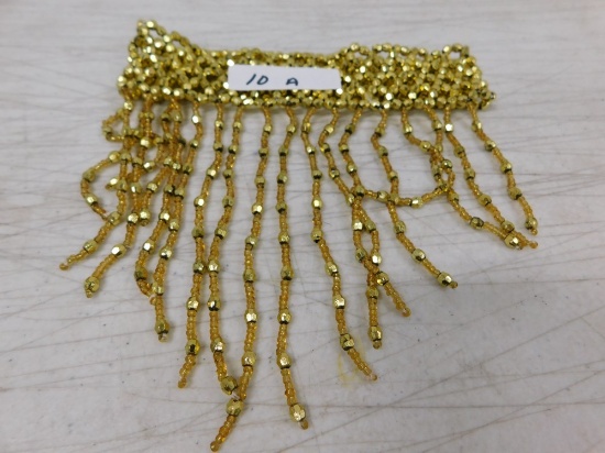 GOLD BEADED CHANDELIER CHOKER