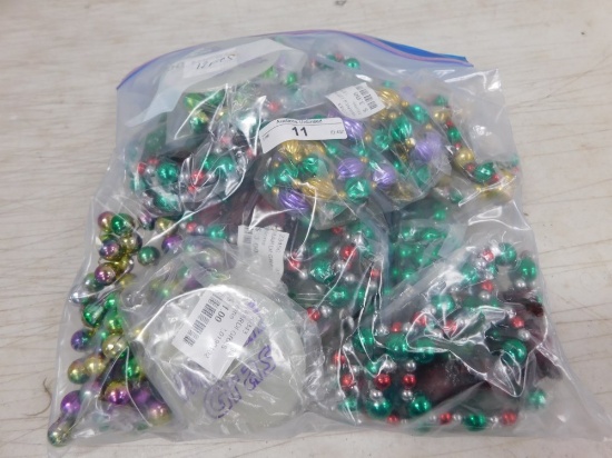 BUNDLE OF 12 PREMIUM  MARDI GRAS NECKLACES