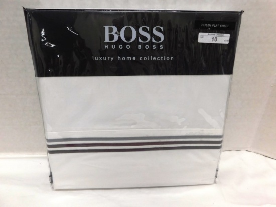 BOSS HUGO BOSS LUXURY HOME COLLECTION QUEEN FLAT SHEET