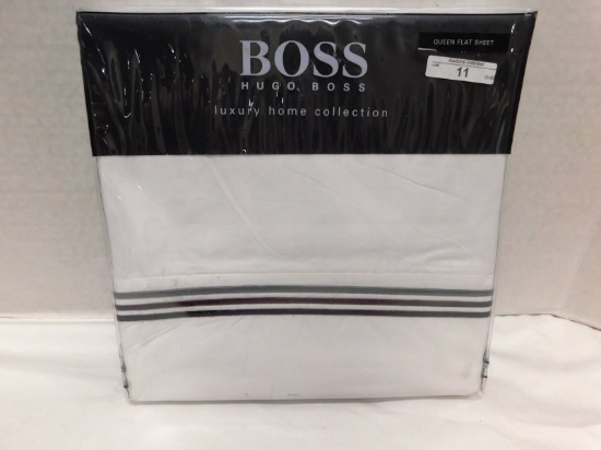 BOSS HUGO BOSS LUXURY HOME COLLECTION QUEEN FLAT SHEET