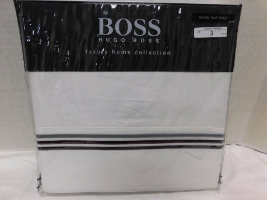 BOSS HUGO BOSS LUXURY HOME COLLECTION QUEEN FLAT SHEET