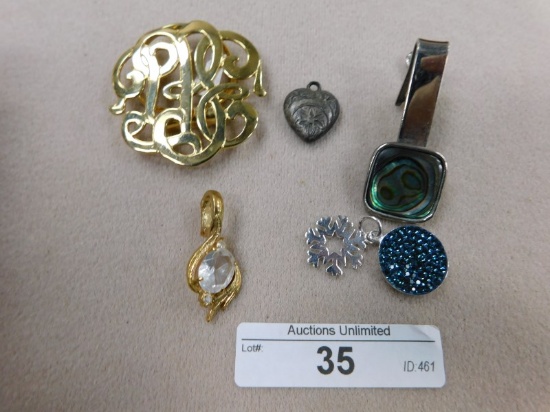 35 LOT OF 5 MISC. VINTAGE JEWELRY PIECES