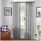 Andover Solid Blackout Thermal Grommet Single Curtain Panel Gray