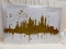 555 GOLD NY SKYLINE CANVAS PAINTING ON WRAPPED CANVAS 45
