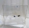ACRYLIC CUBE WITH SLOT AND KEY 12.5 X 12.5 X 12.5