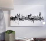 Buffalo New York Skyline' Graphic Art on Wrapped Canvas 30