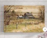 Roadside Barn by Ramona Murdock - Floater Frame Photograph Print on Canvas
