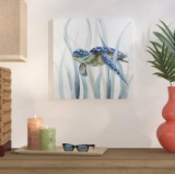 Turtle in Seagrass II' Print on Canvas 12