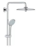 Euphoria Thermostatic Complete Shower System with SpeedClean Technology Chrome