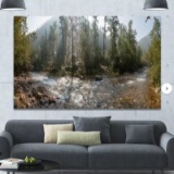 Mountain River Panorama' Photographic Print on Wrapped Canvas 20