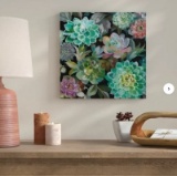 Floral Succulents v2 Crop' by Danhui Nai - Wrapped Canvas Painting Print 24