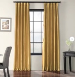 Lochleven Silk Solid Color Room Darkening Thermal Rod Pocket Curtains/Drapes 50