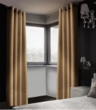 Alderson Linen Look Solid Room Darkening Thermal Grommet Panel Pair Taupe 37