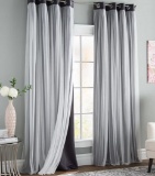 Brockham Solid Blackout Thermal Grommet Curtain Panels Slate Gray 2 Panels 52
