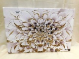 519 FLORALIA BLANC FLORAL ON WRAPPED CANVAS 15