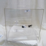 ACRYLIC CUBE WITH SLOT AND KEY 12.5 X 12.5 X 12.5