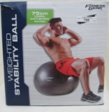 FITNESS GEAR 75CM 1000 LB ANTI-BURST WEIGHTED STABILITY BALL