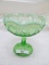 GREEN OPALESCENT COMPOTE 4