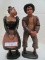 WOODEN CARVED DANCING COUPLE