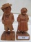 PR. OF HAND CARVED WOODEN FIGURINES 5.5