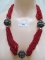 RED BEADED NECKLACE