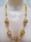 YELLOW BEADED NECKLACE