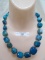 STERLING SILVER GENUINE BLUE STONE NECKLACE