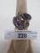 STERLING SILVER MULTI GEM RING APPROX 8