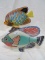 PAIR OF WOOD CARVED FISH
