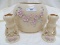 3 PC. ROYAL CREST VASE & CANDLE STICK HOLDERS FRAGILE SEE PHOTOS