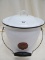 FLINTSTONE ENAMELWARE BUCKET WITH HANDLE & LID