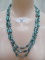 STERLING SILVER FRESH WATER PEARLS TRIPLE STRAND NECKLACE